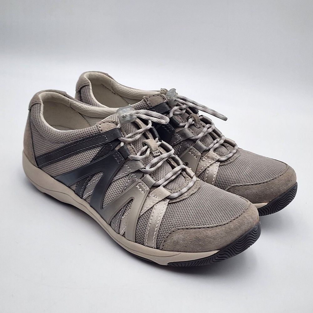 Dansko Shoes Womens 36 Henriette Casual Walking Sneakers Gray Suede Fabric